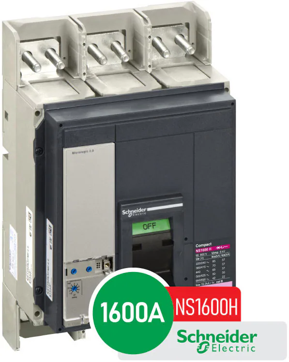 کلید اتوماتیک کمپکت ۱۶۰۰ آمپر اشنایدر مدل NS1600H-1600A
